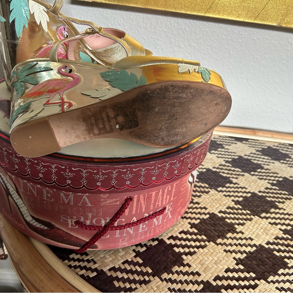 Flamingo wedges by Kate Spade